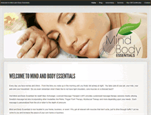 Tablet Screenshot of mindandbodyessentials.net